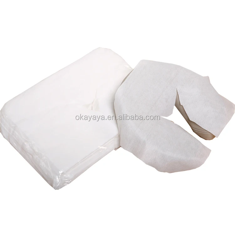 

Soft Disposable Face Rest Cover Disposable Massage Headrest Cover Non-Sticking Face Rest Cradle Covers, White
