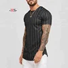 Wholesale Men High Quality Fitted Plain Gym T-Shirt Muscle Slim Organic Cotton Short Sleeve