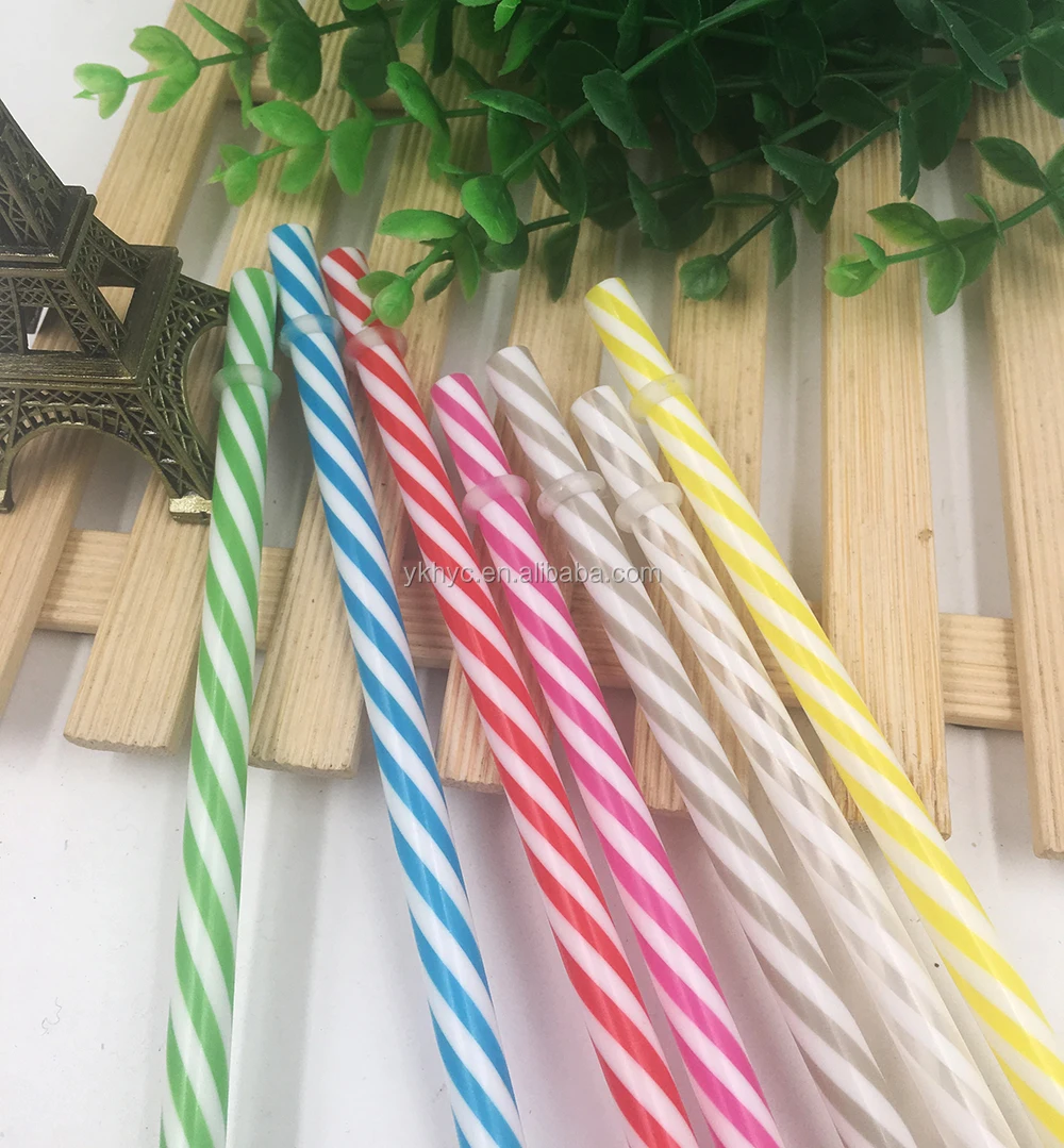 Wholesales Stripe Plastic Thick Drinking Straws,Cycle Health Plastic ...