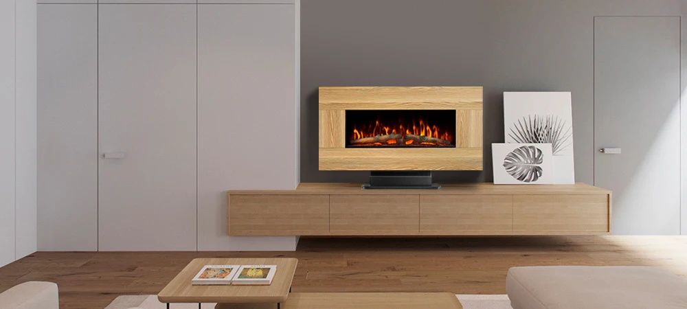 36 Inch Freestanding And Wall Mount Electric Fireplace Heater