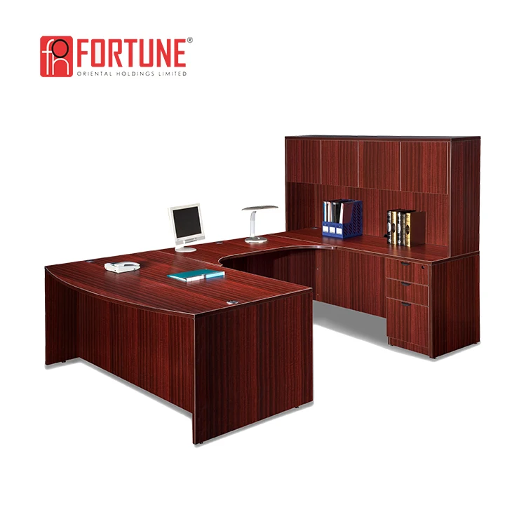 High End Expensive Rosewood Office Furniture Executive Desk Fohs