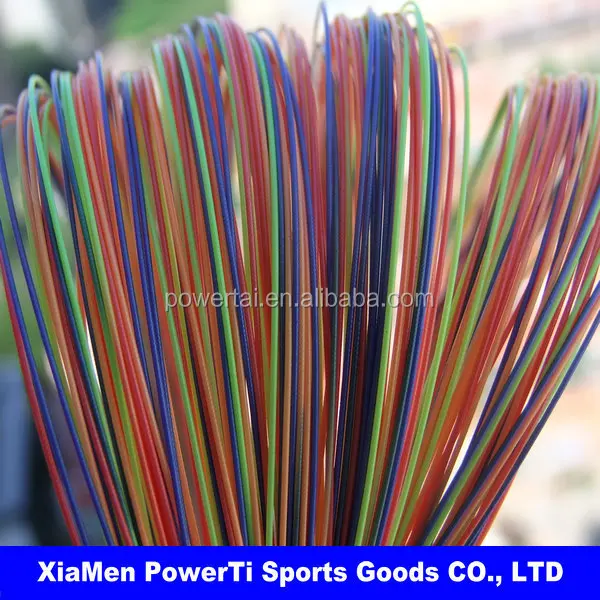 

new design nylon Rainbow line/colorful badminton racket string