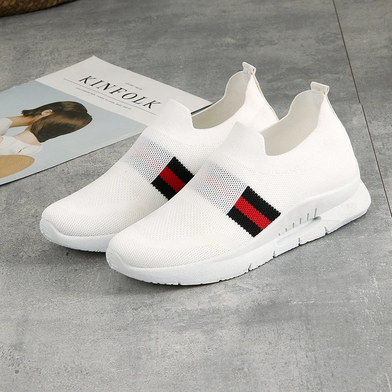 

Wholesale Small MOQ Women Slip on White Sneakers Shoes For Ladies