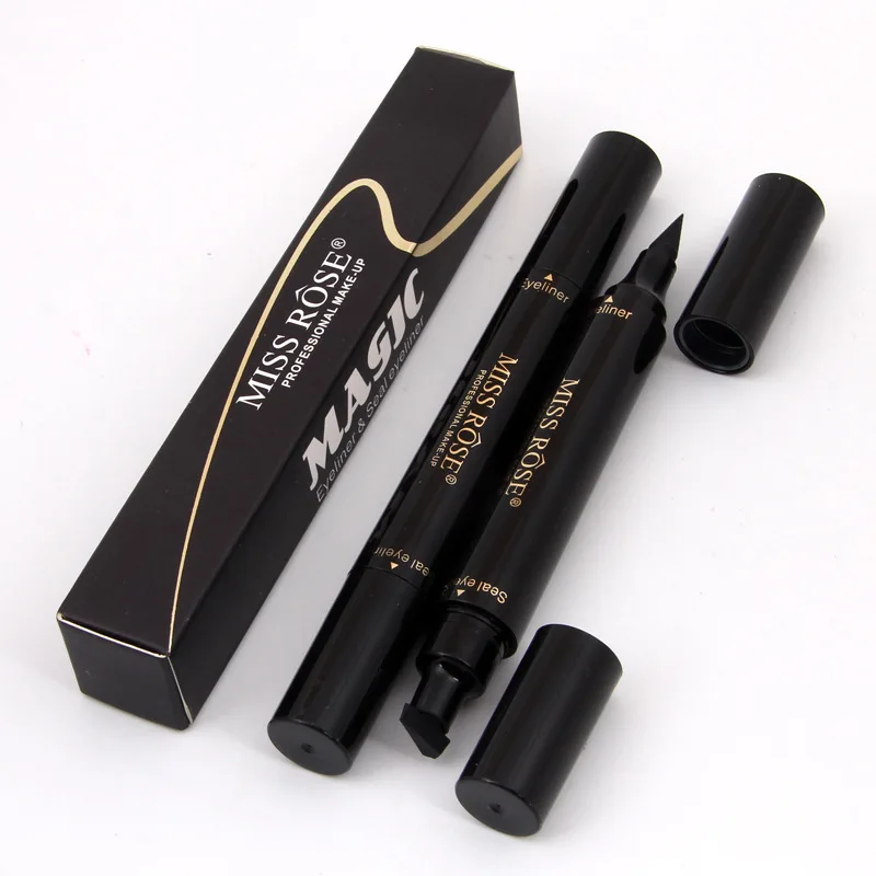 

Miss Rose quick dry makeup liquid eyeliner pencil waterproof eye liner black color with stamp beauty eye pencil Free DHL