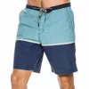 Mens Boardshorts Regular Above Knee Fit Front Pockets Mesh Drain Channels Beach Short Snap Fly Closure Drawstring Stretchy Waist