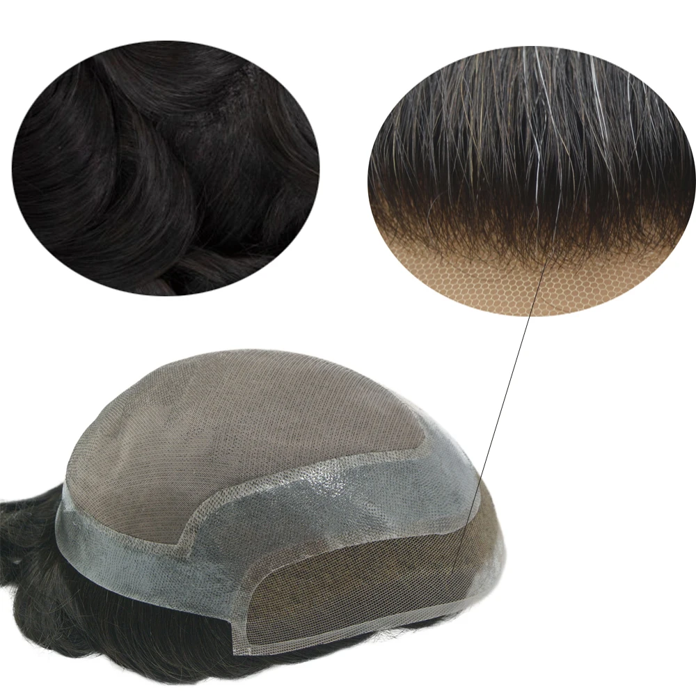 

Best quality men toupee in stock, Customer hair sample or new image color ring