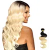 1b/613 ombre blonde front lace wig curly, top quality black roots blonde hair weave