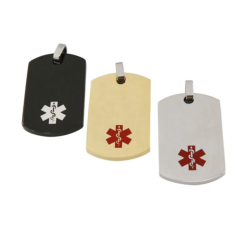 

wholesale custom titanium steel blank military dog metal pendant