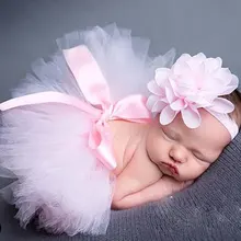 Pettiskirt Newborn Photography Props Infant Costume Outfit Princess Baby Tutu font b Skirt b font Headband