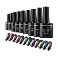 

Solid color cat eye gel nails colorful stars chameleon nail polish 12 colors