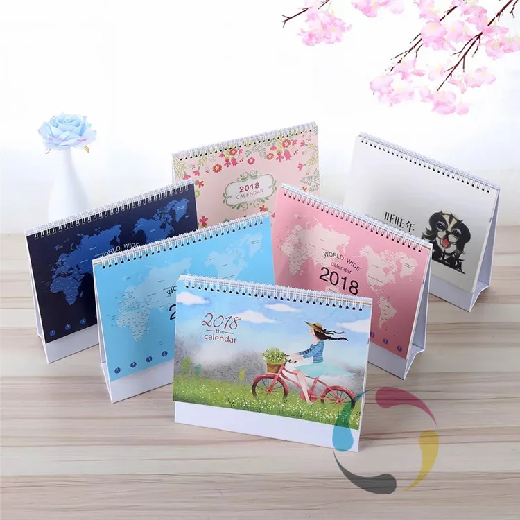 
wholesale daily spiral bound tent desk calendar printing 