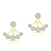 14KT yellow gold diamond carissa floating african american earrings