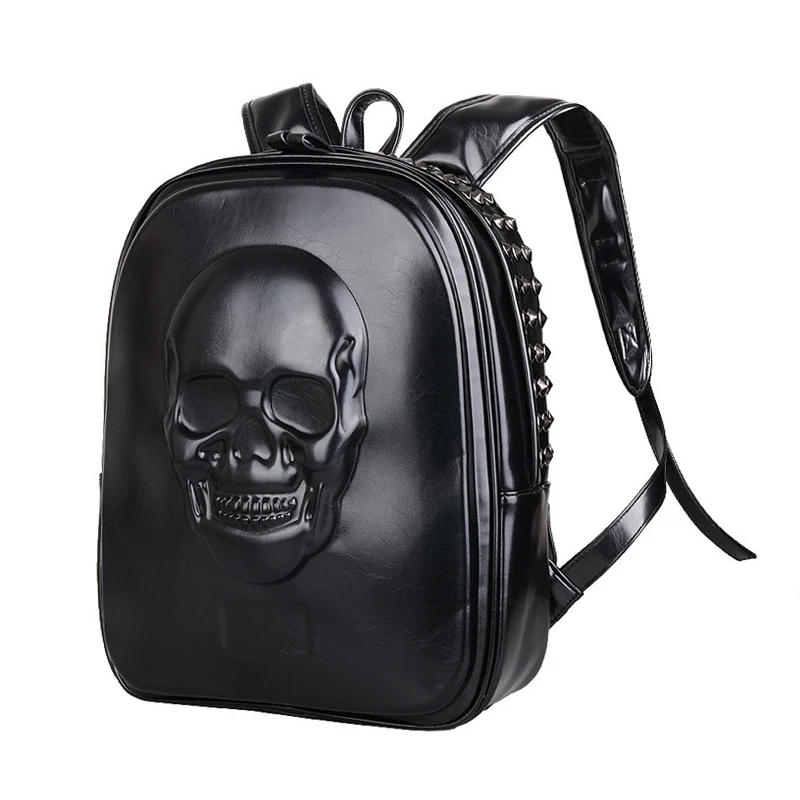 

3D kids zoo animal backpack luxury men leather backpack, Black