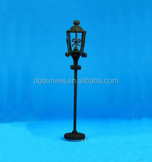 1/12 Scale Floor Street Lamp Light LED Battery Operated Black QW25008