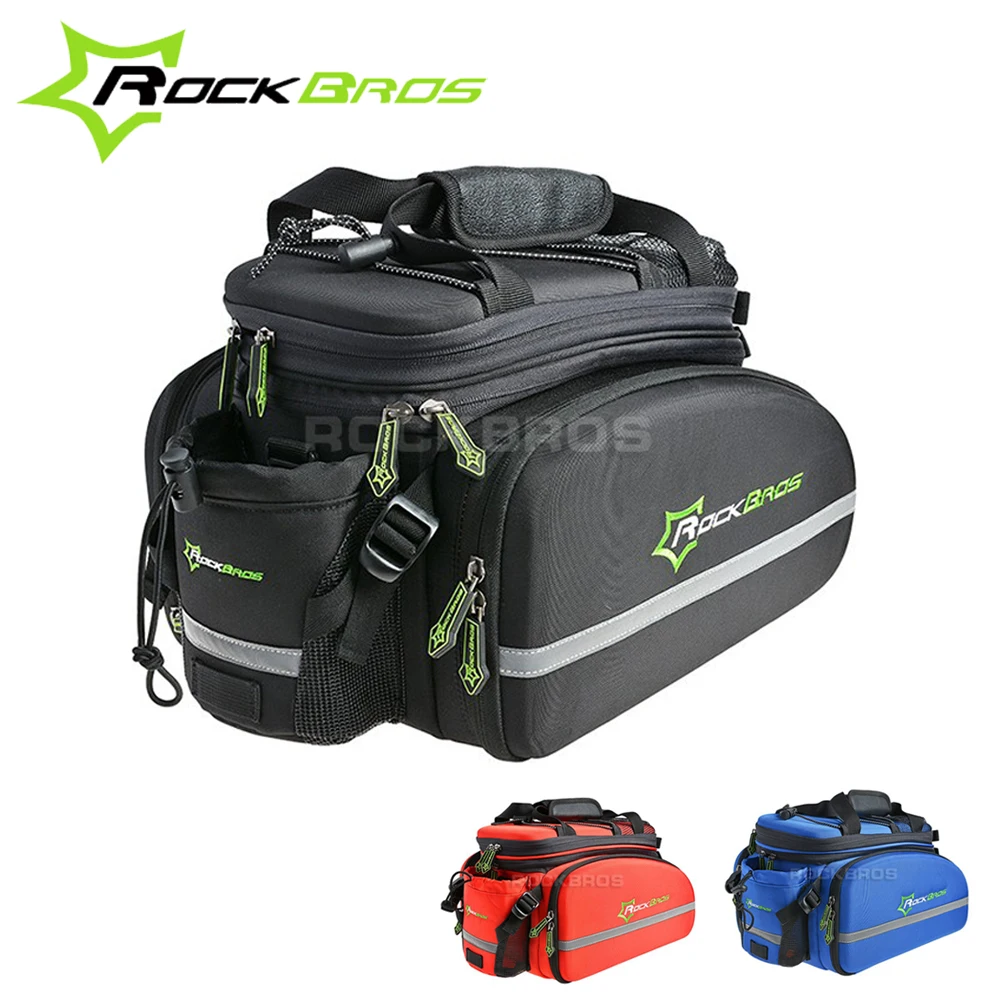 

ROCKBROS Cycling Rear Saddle Pack Multi-function Bags 3 in 1 bike Rear seat Carrier Bag Rear Rack Trunk Pack Bicycle Pannier bag, Blue;red;black