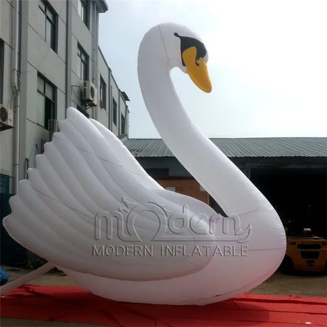 Giant Inflatable White Swan Blow Up Huge Swan For Amusement Park