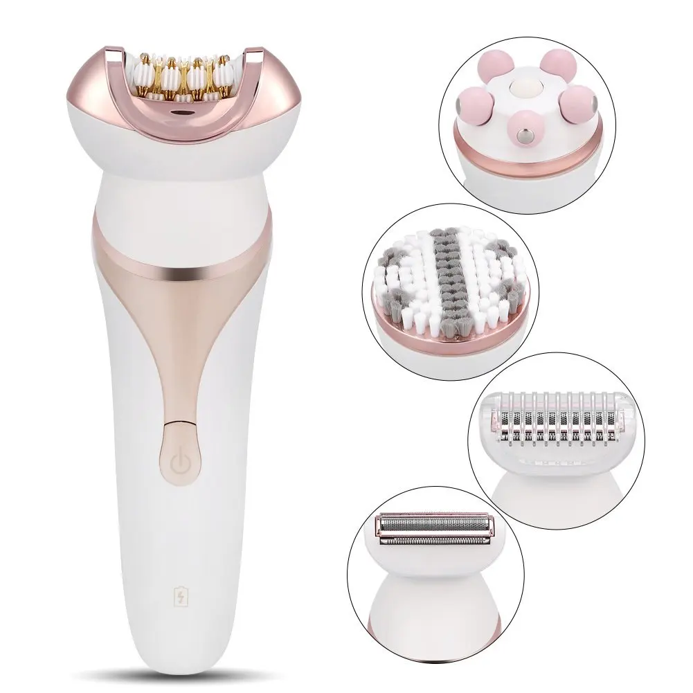 Women's 4 In 1 Electric Shaver Set Waterproof And Cordless Lady Razor 