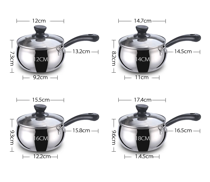 Fda Double Wall Stainless Steel Milk Boiling Pot For Home Cook - Buy ...