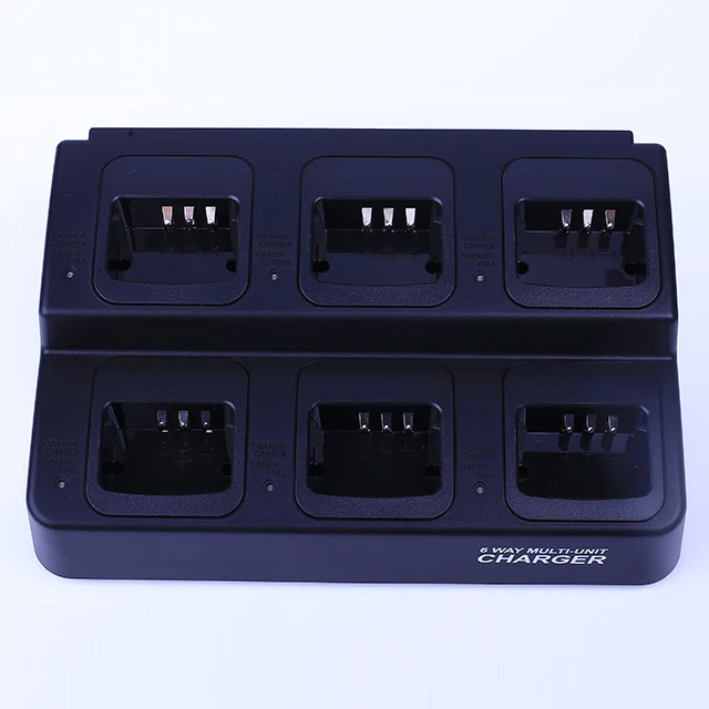 Customizable  Replaceable slot type 6 way multi unit charger for walkie talkie battery Intelligent six way charging