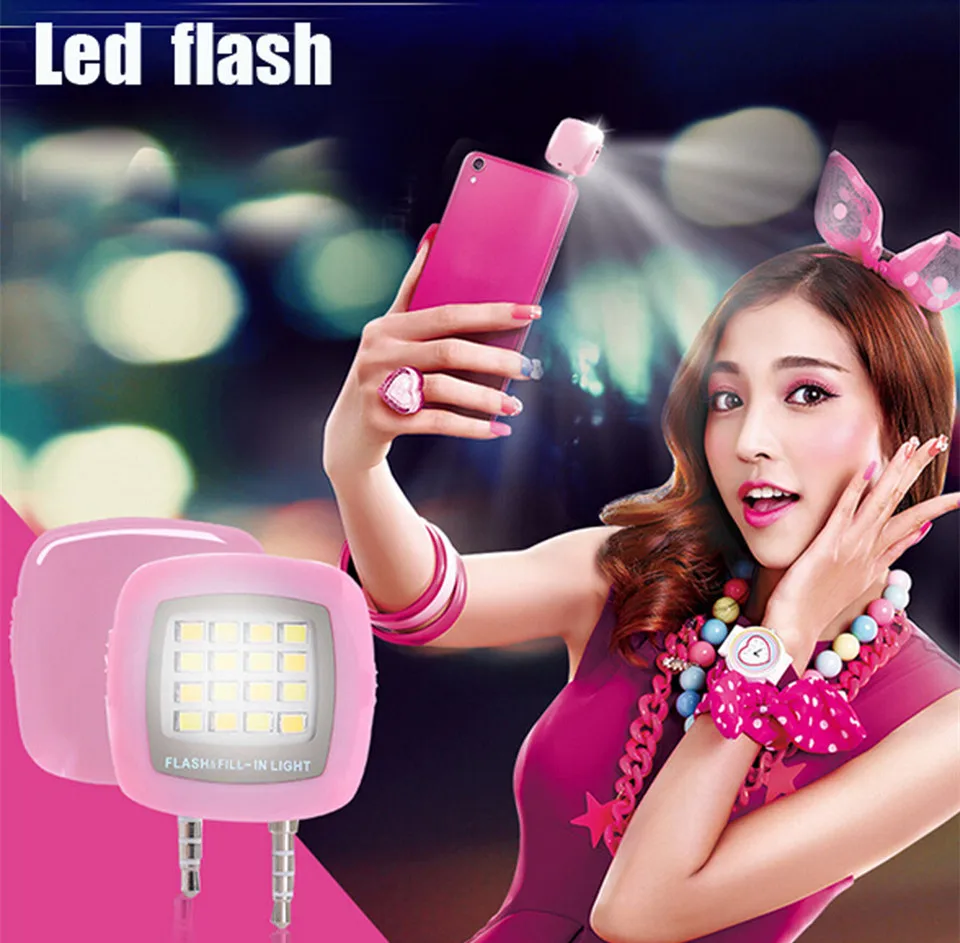 2019 Hot Promotional Flashing Selfie Light For Mobile Phone Led Jack 