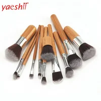 

Yaeshii bamboo handle foundation cosmetics brushes 11 piece professional makeup brush set