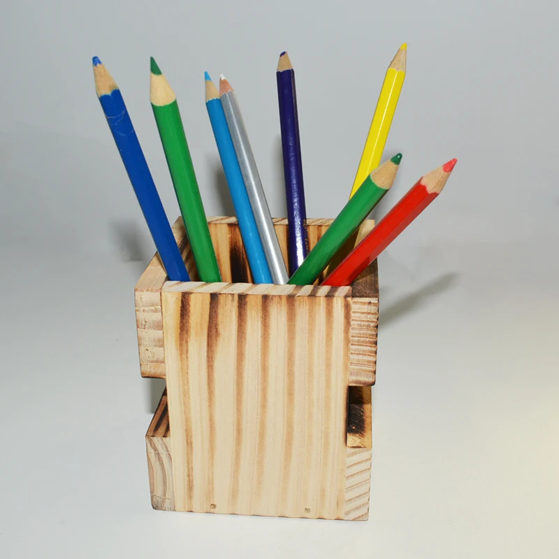 Oem Stationery Item Wooden Pencil Vase Pen Holder Buy Pen Holder