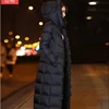 SC1031 New womens down coat black fashion womens long packable down coat Customized women's down coat