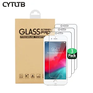 Amazon Hot Sell 3 Pack Screen Protector Tempered Glass For Iphone 6 7 8 Plus 2.5D 9H For Iphone 6S 8 7 6 3 Pack Screen Protector