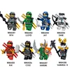 Super heroes action Figures ninjago Nya Kai Zane Smaurai X Jay Building Blocks Children mini toys child juguetes assembly Block