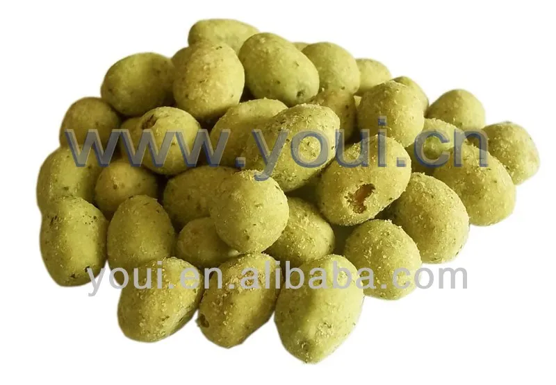 Thailand style Wasabi flavor coated peanuts_