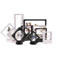 

3D Floating Picture Frame Shadow Box Jewelry Display Stand Ring Pendant Holder Protect Jewellery Stone Presentation Case