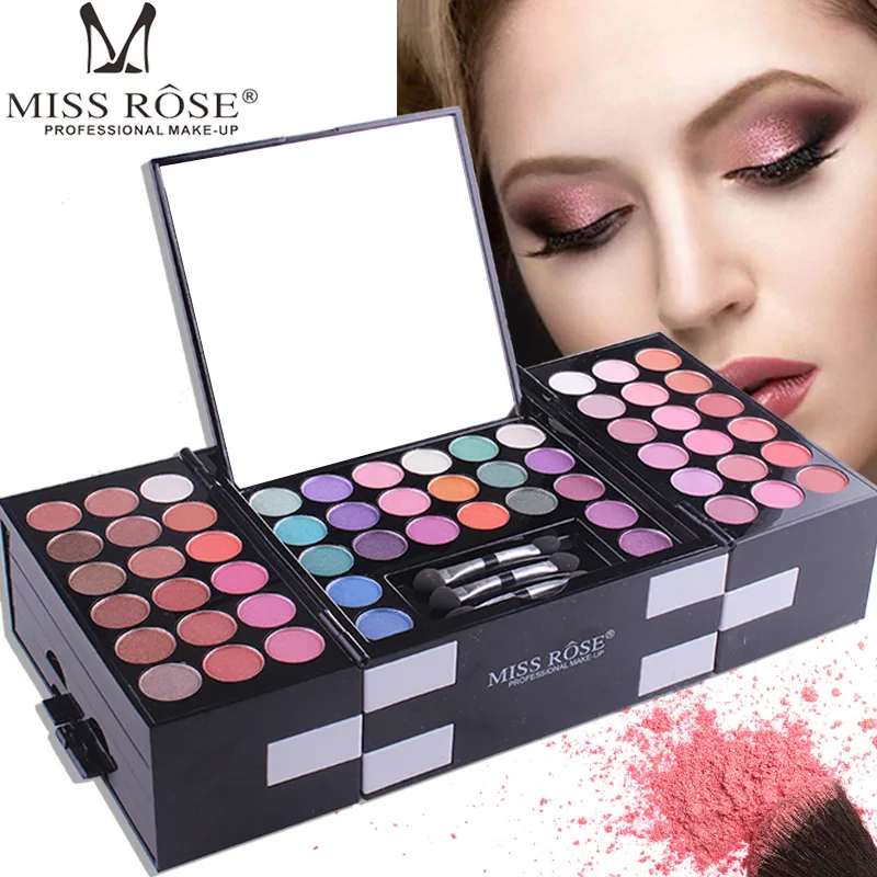 MISS ROSE Makeup Set Box Professional Eyeshadow Lip Gloss Stick Foundation Blush Powder Makeup Kit Maquiagem Cosmetics Kit