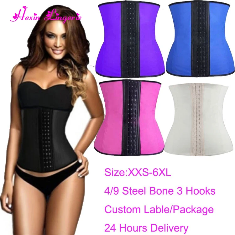 

Private Label OEM Plus Size Latex Cincher Corset Colombian Waist Cincher Waist Trainer, Black;pink;purple;blue