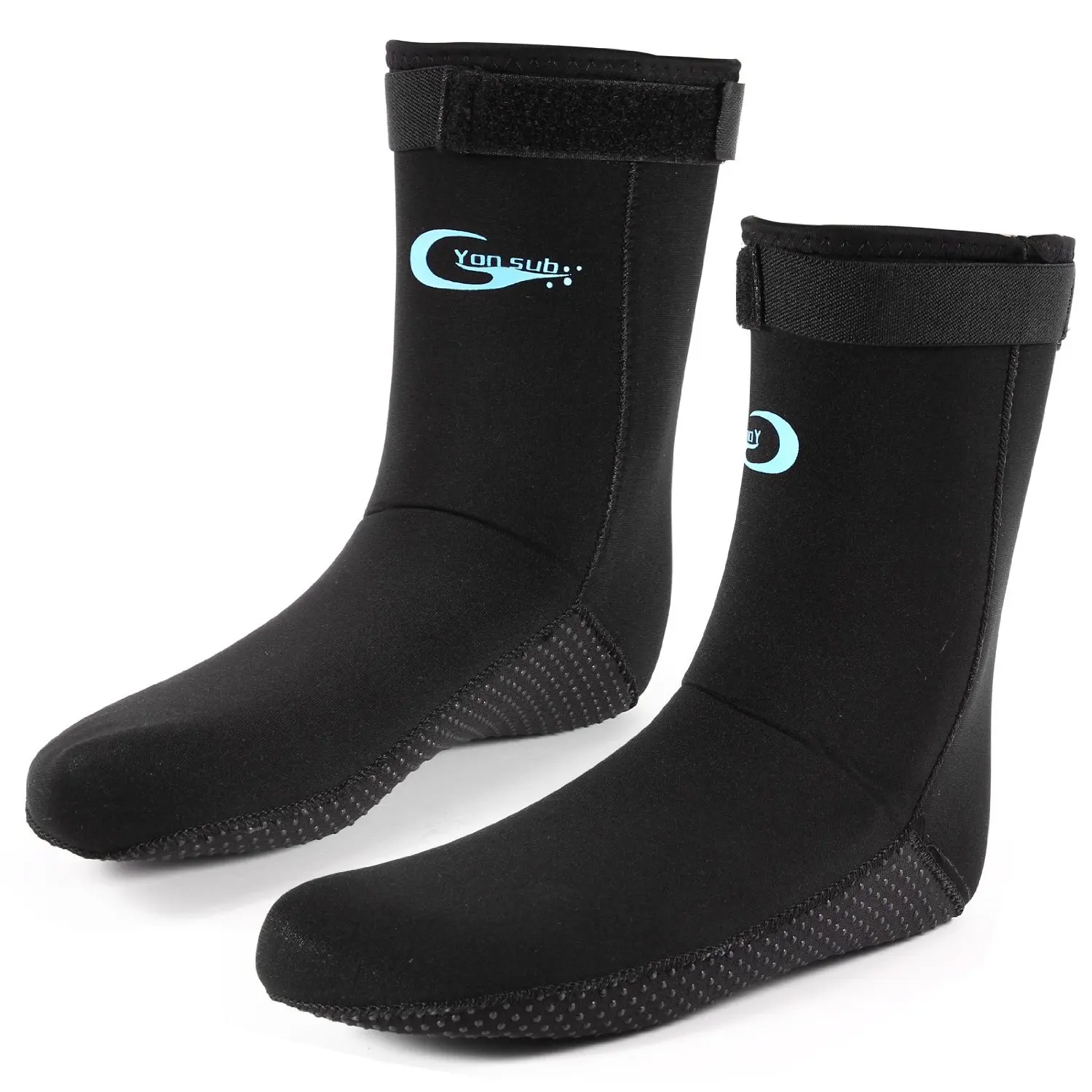 surepromise Non-Slip 3mm Neoprene Wetsuit Socks Dive Boots Booties Fishing Diving Surfing Soxs Black Size M L XL