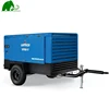 Electric Portable Mobile or Skid - mounted Screw Air compressor For Infrastructure construction For building
