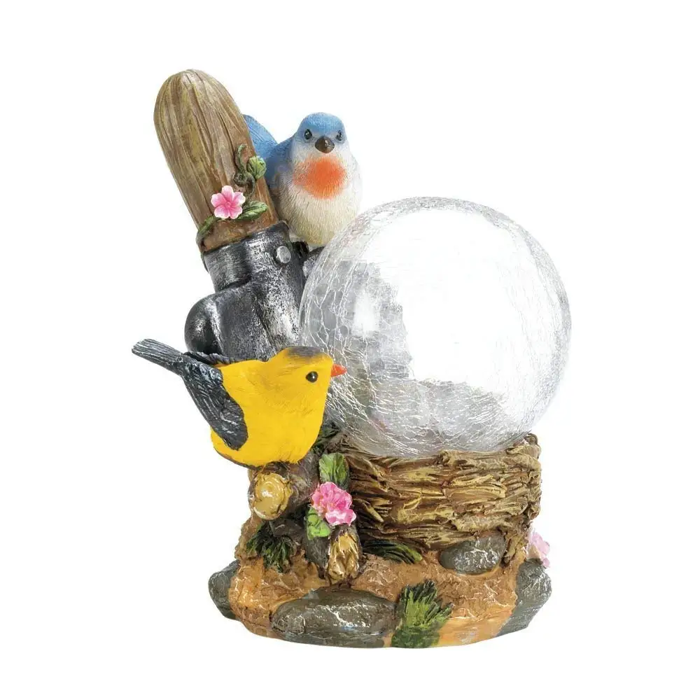 BESTChoiceForYou Songbirds Solar Lamp, 1 - Songbirds Solar Lamp, Songbirds Solar Lamp New Garden Flowers Patio Porch Yard Powered Statue, Solar Panel Garden Decorative Songbirds Lamp Finely Detailed