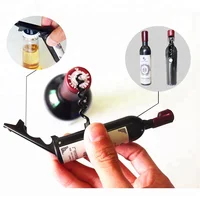 

Nice quality folding multifunction red wine bottle shape metal plastic beer and corkscrew wine bottle opener