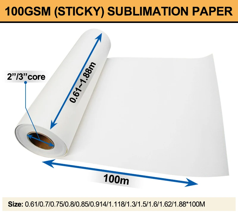 100gsm Sticker Sublimation Paper Roll For Digital Fabric Printing Buy