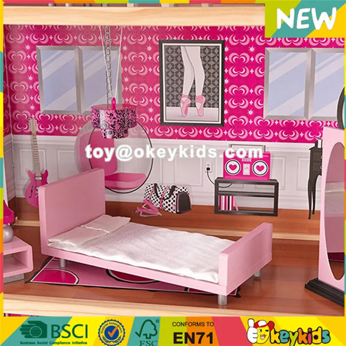 Wholesale 30 Furniture Pieces Children Wooden Giant Doll House New