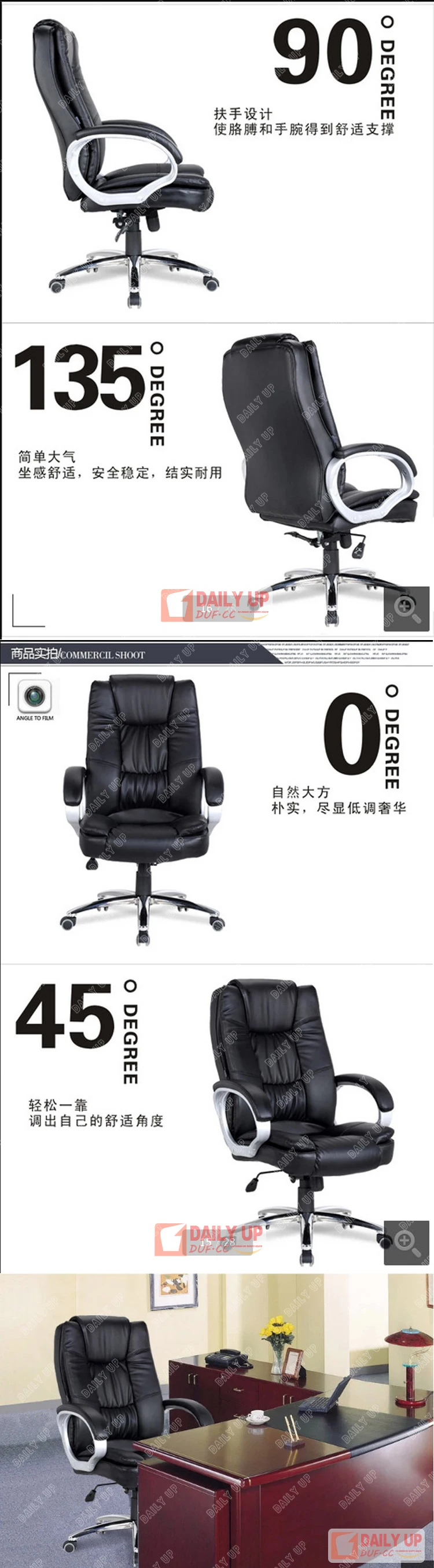 Executive Office Chair Dimensions Wholesale Leather Boss Chair CEO Office Furniture Executive Swivel Chair Base For Recliner