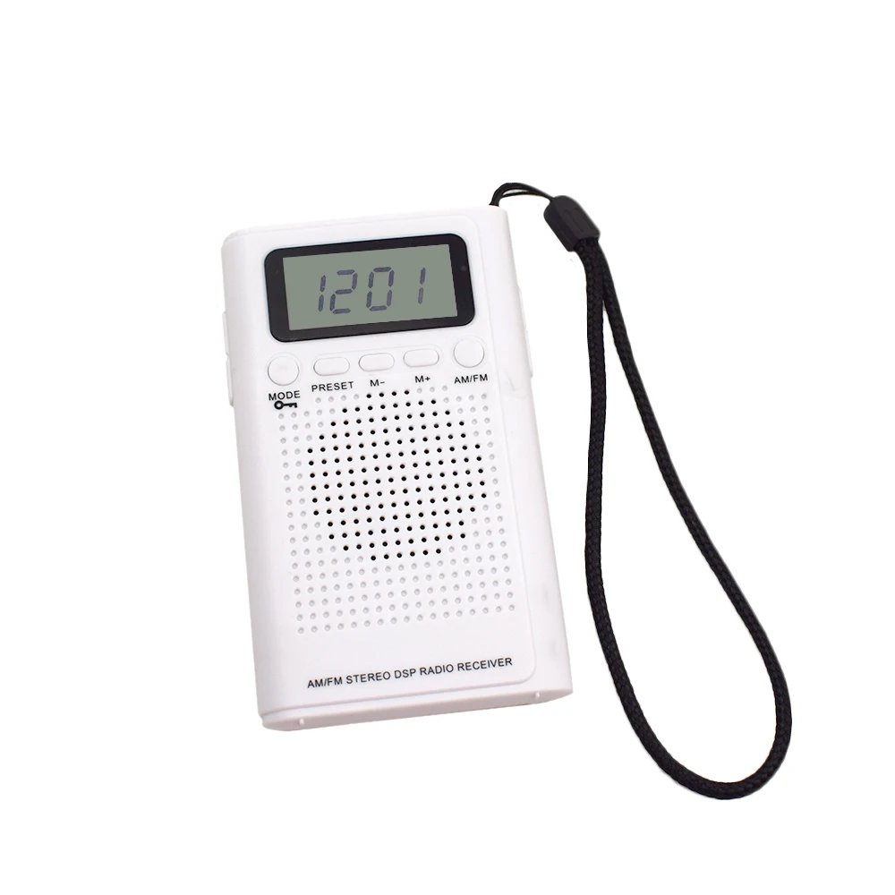 

AM FM DSP radio receiver with LCD display high sensitivity radio, Black, silver,white