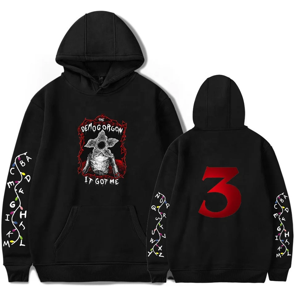 

Hot game Stranger things 3 hoodies breathable custom logo hip hop hoodies, Customized color