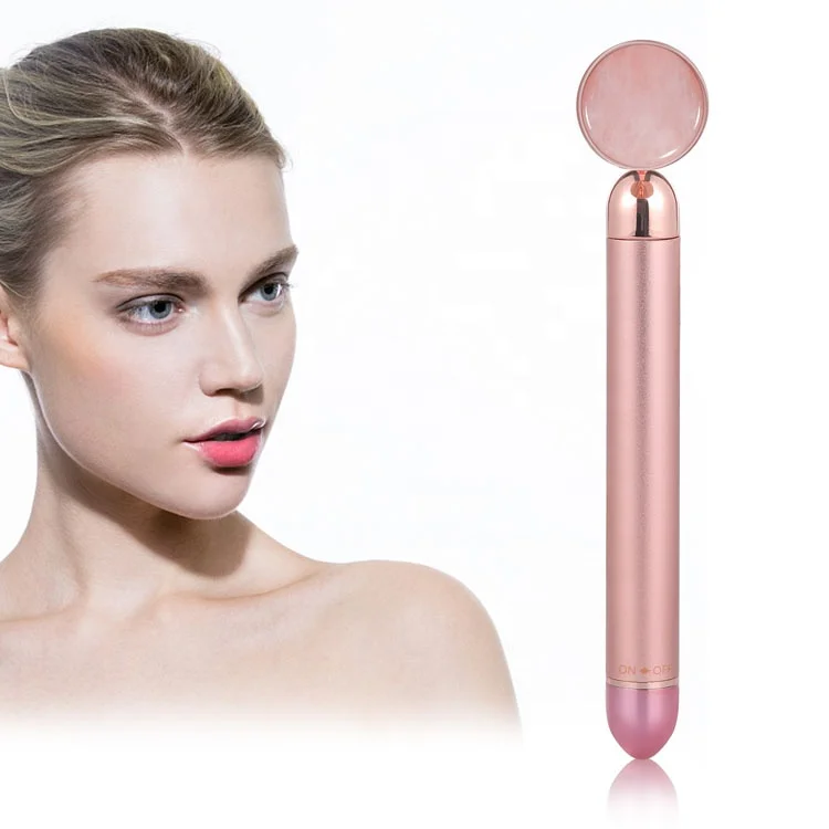 

natural jade head 24k Gold Skin Care Face Massager from china factory