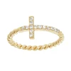 Cross delicate rose gold sterling silver knuckle ring