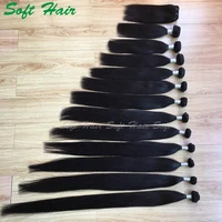 

Cuticle aligned hair weft 100 gram one bundle 8A natural color unprocessed wholesale virgin brazilian straight hair