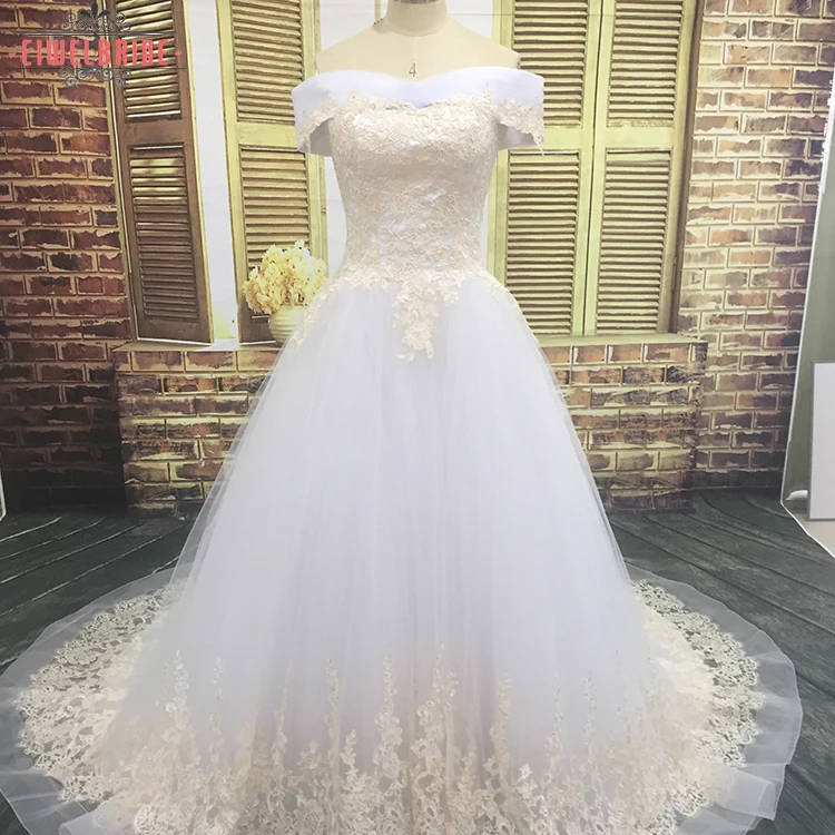 2018 Latest Real Sample Luxury Lace Mopping Wedding Dresses