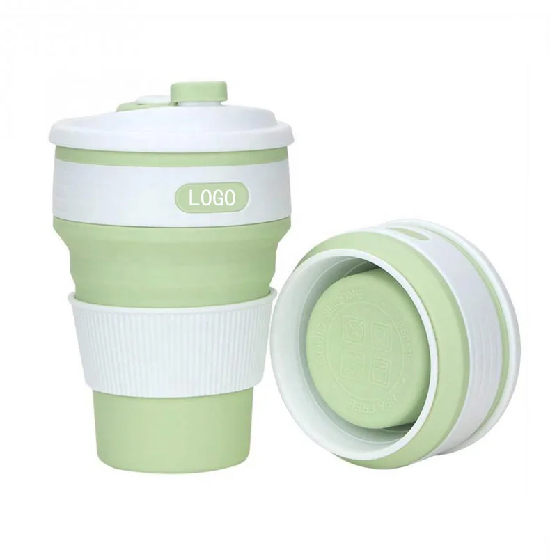 

Best Selling 350ml Collapsible portable Travel Mug Foldable Silicone Reusable Folding Camping Coffee Cup, Colorful
