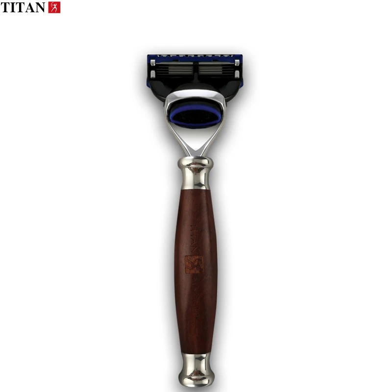 

5 layers blade razor ,wooden handle high quality razor from Titan shaving razor