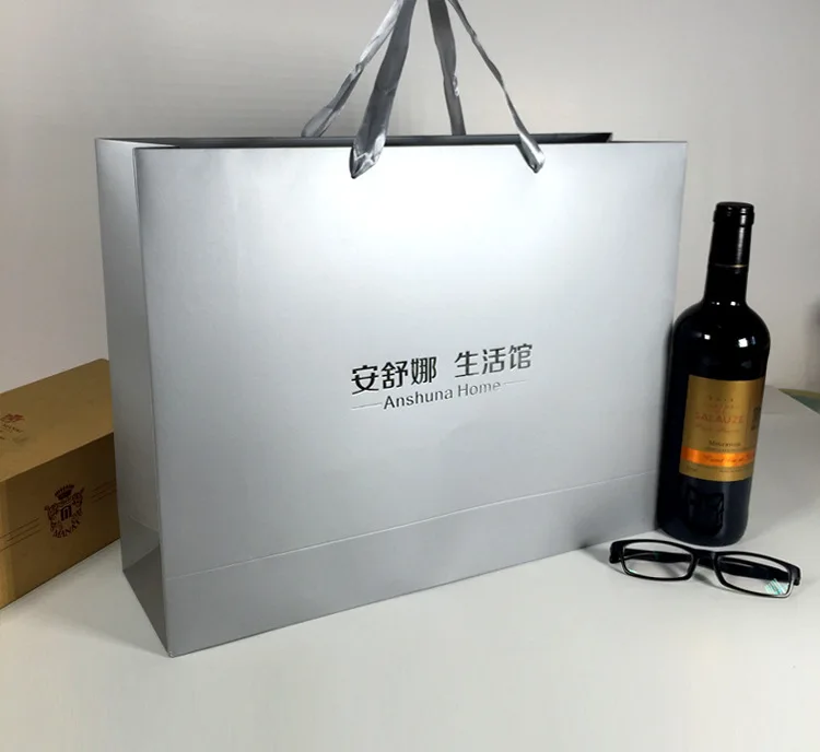 
custom luxury brand shoes black cardpaper shopping bag with logo 