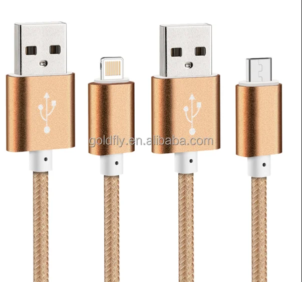 

Newest Colorful Nylon Line and Metal Plug Micro USB Cable for iPhone 6 6s Plus 5s iPadmini / Samsung / Xiaomi / HTC, Red